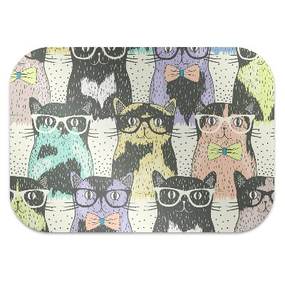 Tapis protège sol Chats dans des lunettes