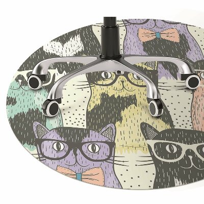 Tapis protège sol Chats dans des lunettes