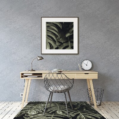 Tapis pour chaise de bureau Feuilles de banane