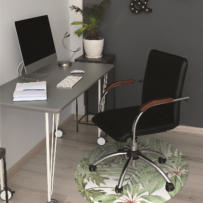 Tapis fauteuil bureau do biura Feuilles tropicales