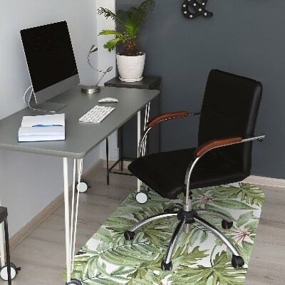 Tapis fauteuil bureau do biura Feuilles tropicales