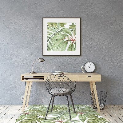 Tapis fauteuil bureau do biura Feuilles tropicales