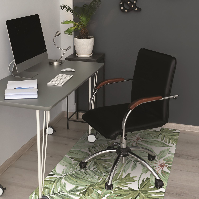 Tapis fauteuil bureau do biura Feuilles tropicales