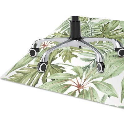 Tapis fauteuil bureau do biura Feuilles tropicales