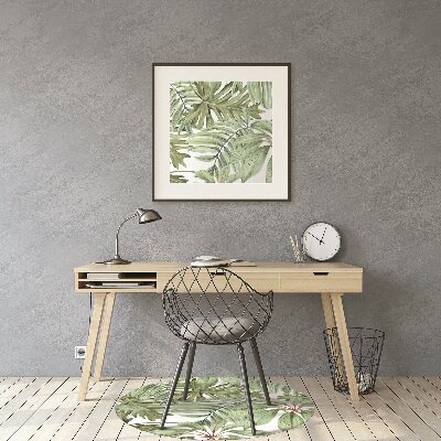 Tapis fauteuil bureau do biura Feuilles tropicales