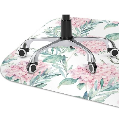 Tapis pour chaise de bureau Fleurs roses claires