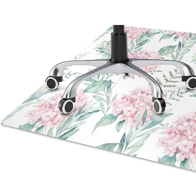 Tapis pour chaise de bureau Fleurs roses claires