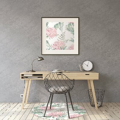 Tapis pour chaise de bureau Fleurs roses claires