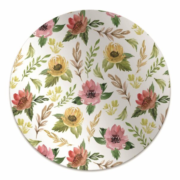 Tapis de chaise de bureau Fleurs aquarelles