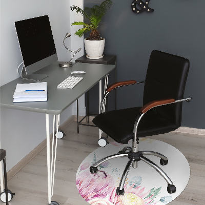 Tapis pour chaise de bureau Cadre floral