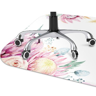 Tapis pour chaise de bureau Cadre floral