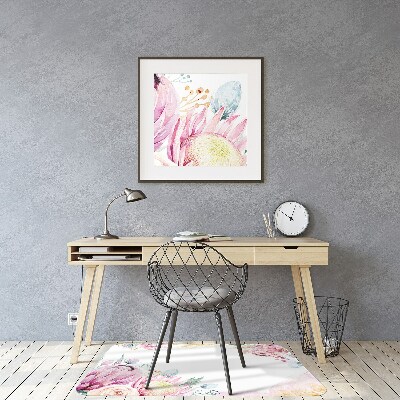 Tapis pour chaise de bureau Cadre floral