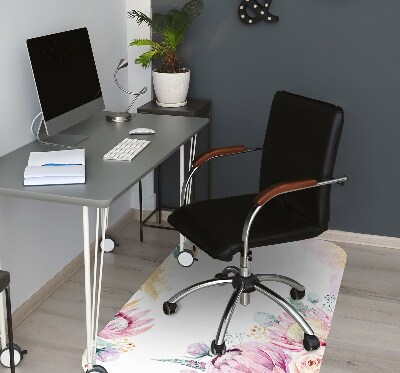 Tapis pour chaise de bureau Cadre floral