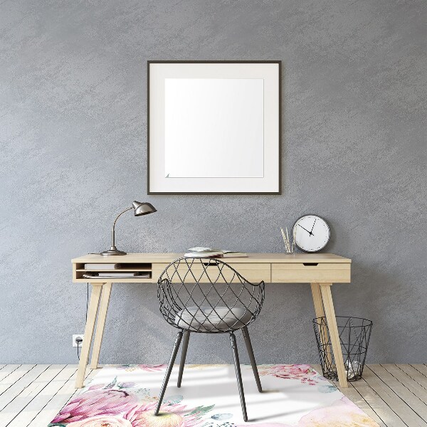 Tapis pour chaise de bureau Cadre floral