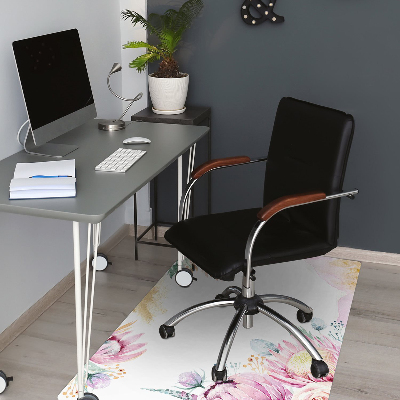 Tapis pour chaise de bureau Cadre floral