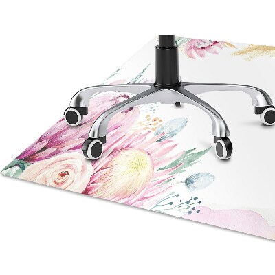 Tapis pour chaise de bureau Cadre floral