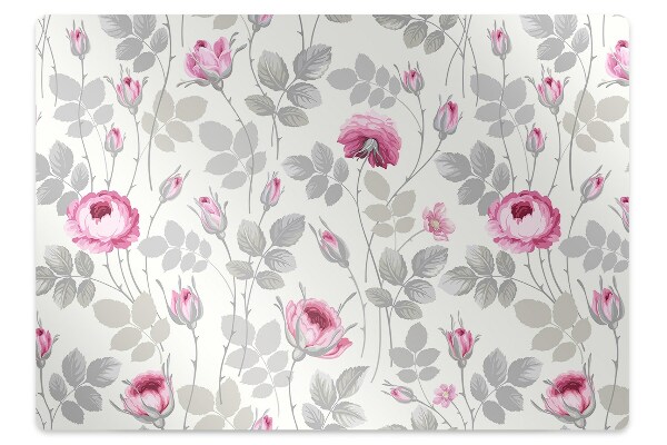 Tapis pour chaise de bureau Roses pastel