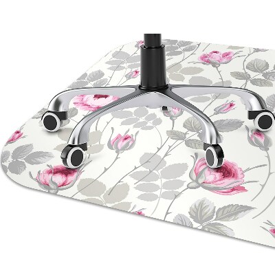 Tapis pour chaise de bureau Roses pastel