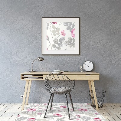 Tapis pour chaise de bureau Roses pastel