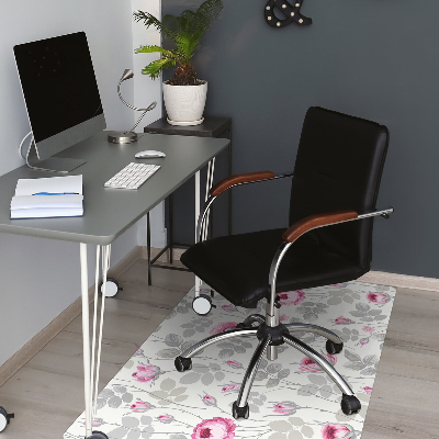 Tapis pour chaise de bureau Roses pastel