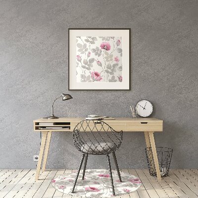 Tapis pour chaise de bureau Roses pastel