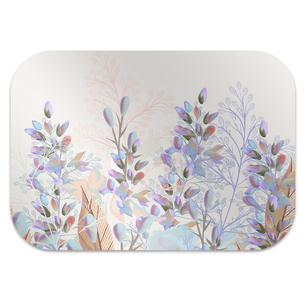 Tapis protège sol Feuilles pastel