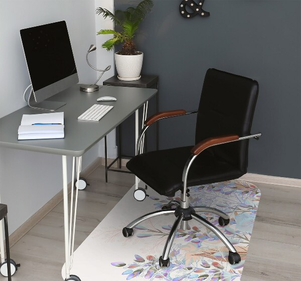 Tapis protège sol Feuilles pastel