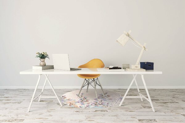 Tapis protège sol Feuilles pastel