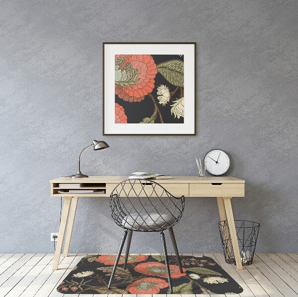 Tapis de chaise Fleurs rétro