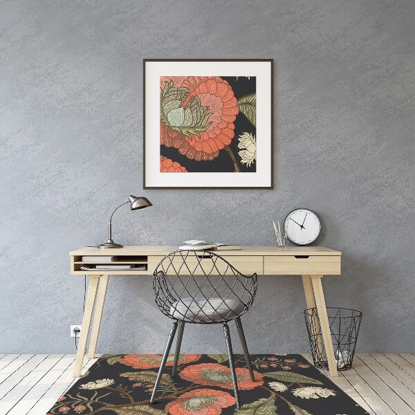 Tapis de chaise Fleurs rétro