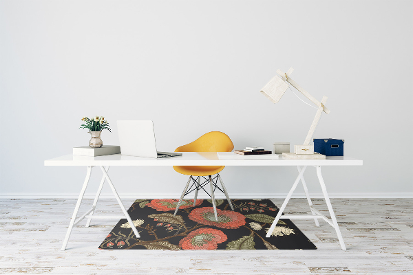 Tapis de chaise Fleurs rétro