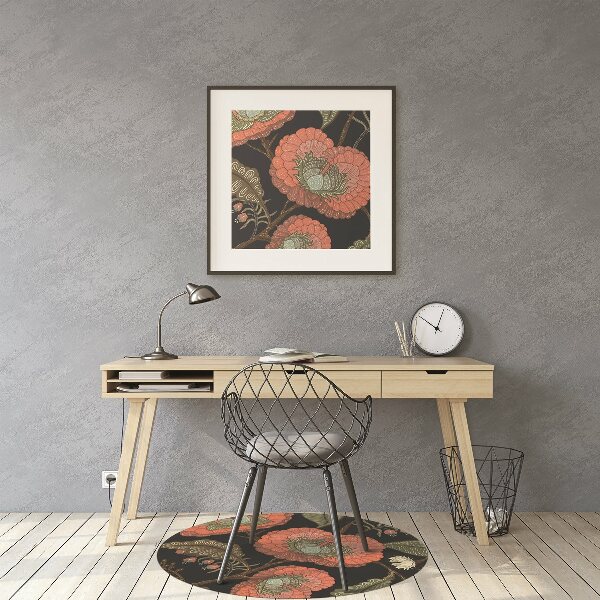 Tapis de chaise Fleurs rétro