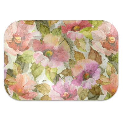 Tapis de chaise de bureau Fleurs peintes