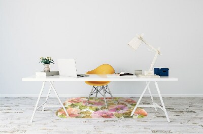 Tapis de chaise de bureau Fleurs peintes