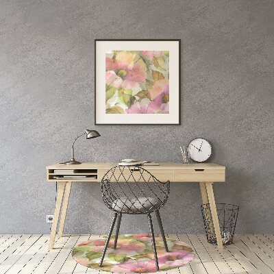 Tapis de chaise de bureau Fleurs peintes