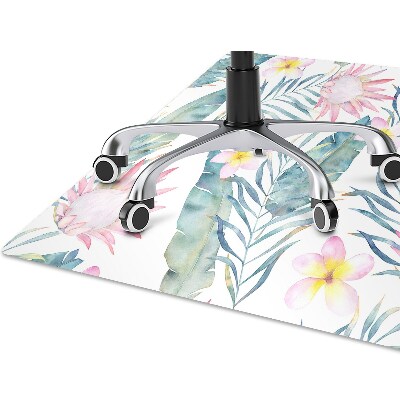 Tapis pour chaise de bureau Fleurs roses claires