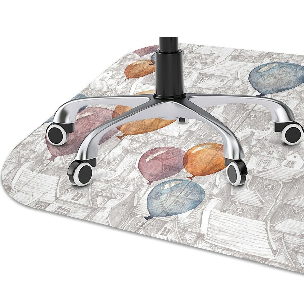 Tapis bureau Ballons et maisons