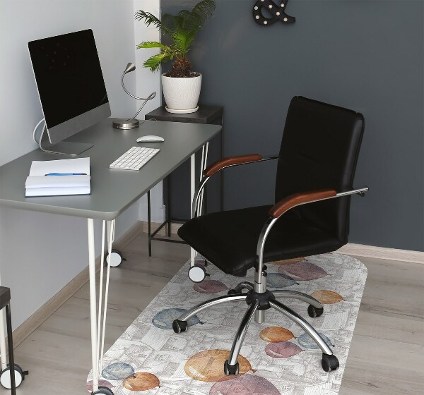 Tapis bureau Ballons et maisons