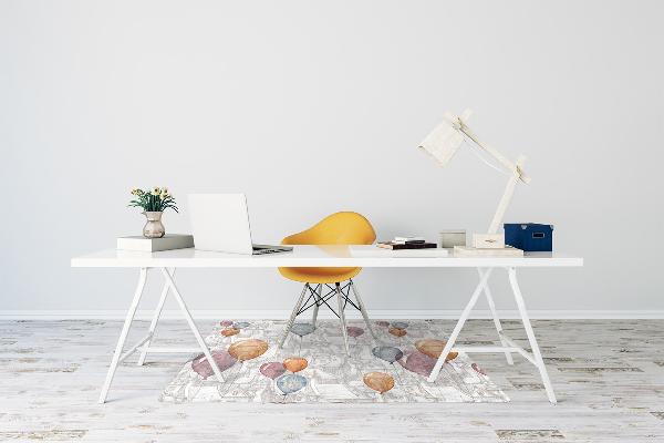 Tapis bureau Ballons et maisons