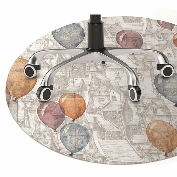 Tapis bureau Ballons et maisons