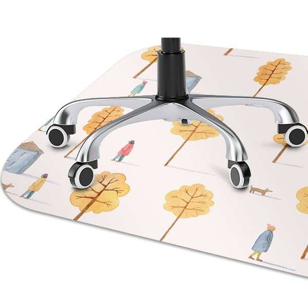 Tapis protège sol Maisons parmi les arbres