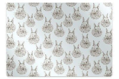 Tapis pour chaise de bureau Des lapins croquis