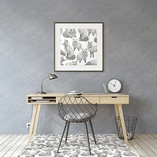 Tapis fauteuil bureau do biura Renards esquissés