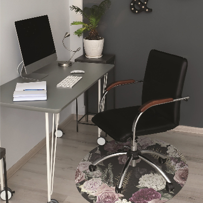 Tapis pour chaise de bureau Fleurs romantiques