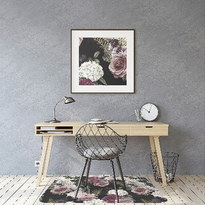 Tapis pour chaise de bureau Fleurs romantiques