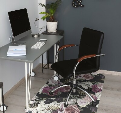 Tapis pour chaise de bureau Fleurs romantiques