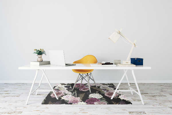 Tapis pour chaise de bureau Fleurs romantiques