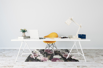 Tapis pour chaise de bureau Fleurs romantiques