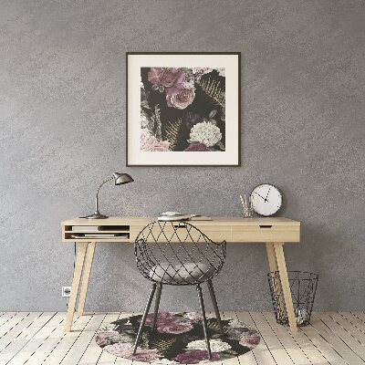 Tapis pour chaise de bureau Fleurs romantiques