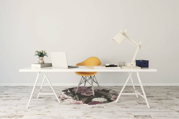 Tapis pour chaise de bureau Fleurs romantiques